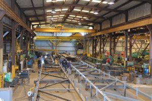 Mobil Steel’s six fabrication bays provide capacity and space for multiple steel fabrication projects